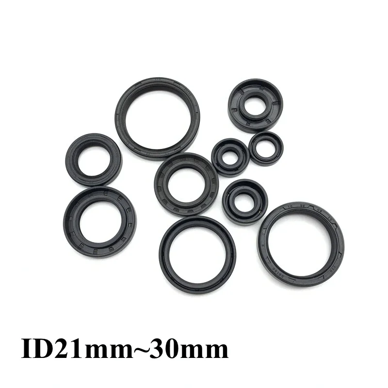 

5Pcs ID 26~27mm OD 37~52mm Height 7~10mm TC/FB/TG4 Skeleton Oil Seal Ring NBR Double Lip Sealing Gaskets For Rotation Shaft Ring