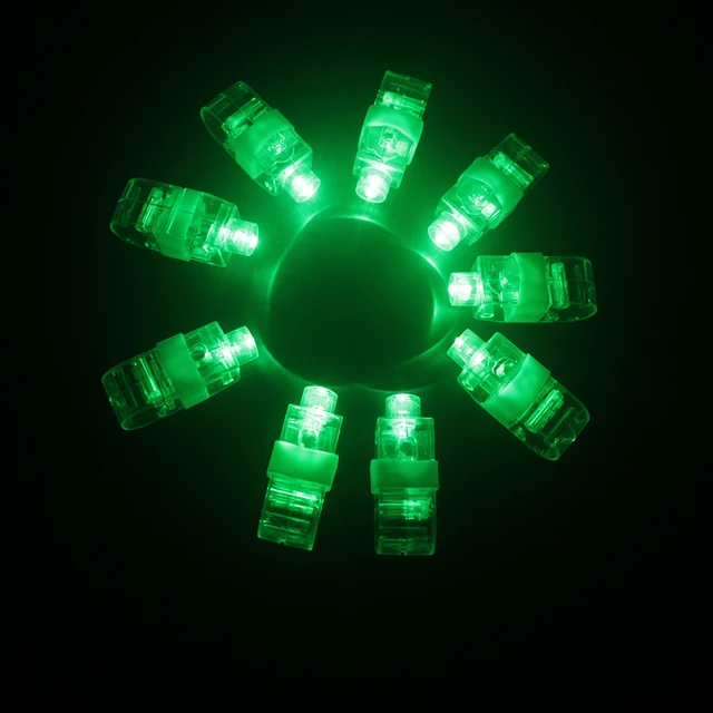 Green LED Finger Rings