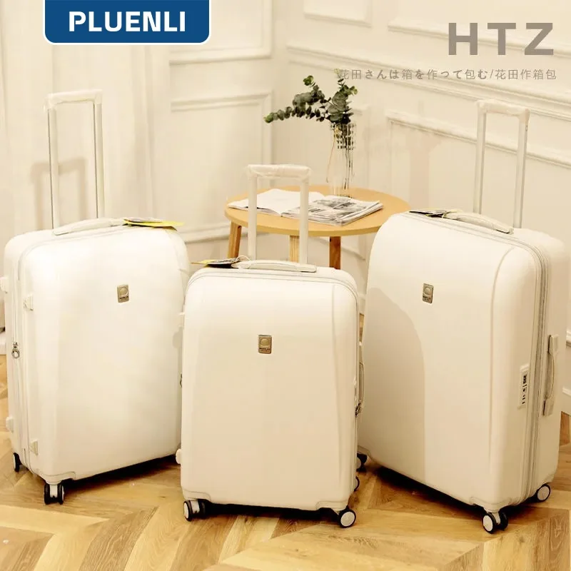 PLUENLI Japanese Style Luggage Fresh Travel Password Case Men's and Women's Trolley Case Child and Mother Leather