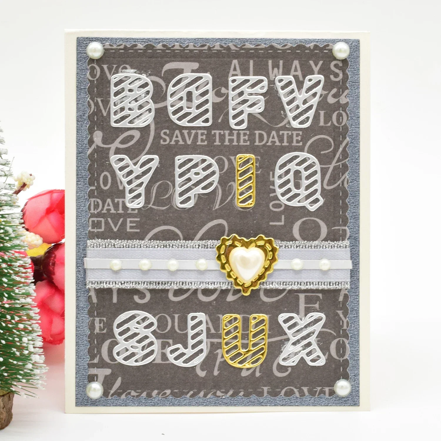 A  Z 알파벳 커팅 다이 DIY Scrapbooking 앨범 카드를위한 편지 금속 다이 컷 종이 공예 만들기