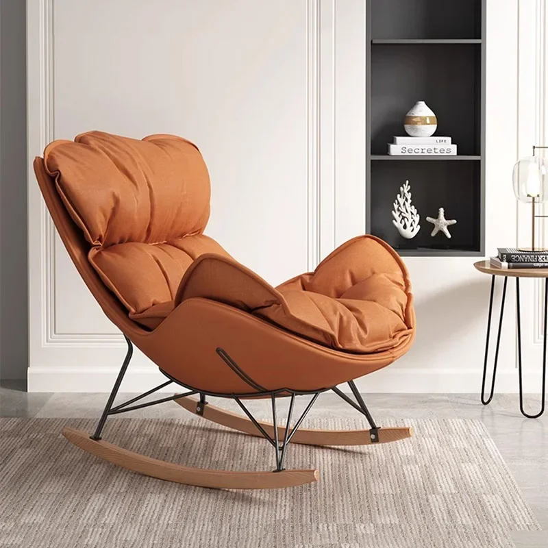 

Modern Luxury Chairs Living Room Neck Pillow Lounge Lazy Rocking Chair Bedroom Floor Sillones Relax Baratos Library Furniture