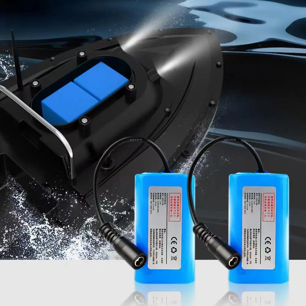 Bateau RC pêche appât double moteur 2.4G GPS noir ABS 550mm