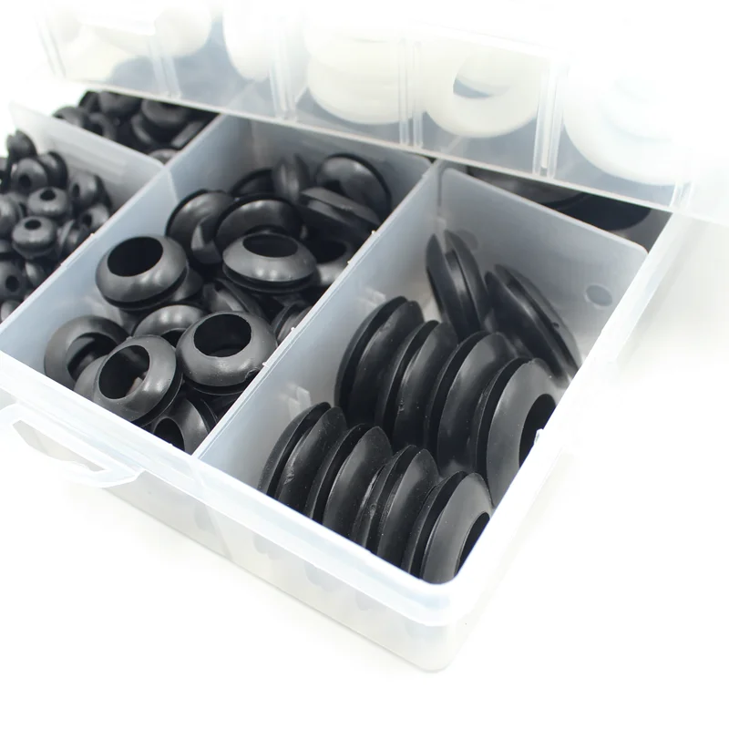 Ring White/Black Rubber Grommet Sealing Washer Plumbing Gasket Oil Resistant High Temperature Oring Kit Firewal Hole Plug Wire rubber seal ring rubber grommets ring rubber hole plugs
