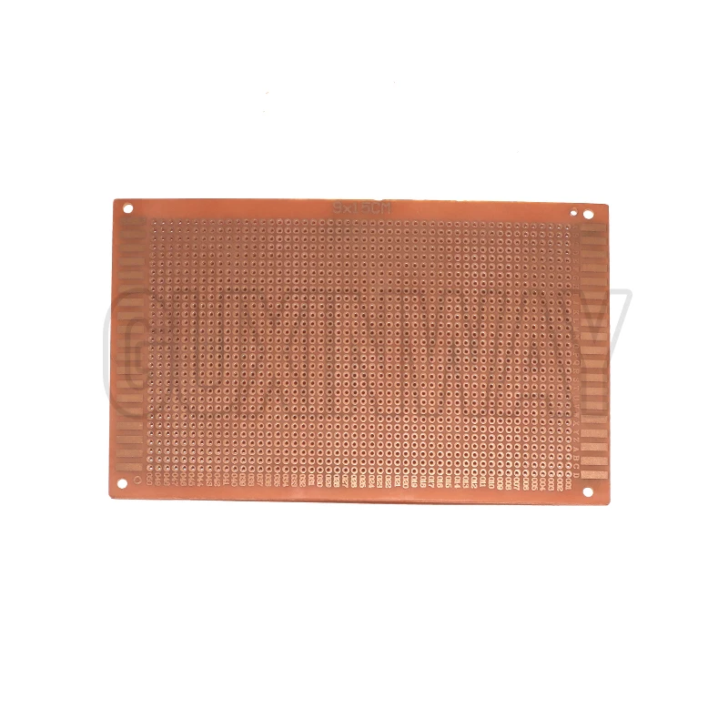 5개 9x15cm 아두이노용 범용 PCB 보드 노란색 단면 PCB 인쇄 회로 기판