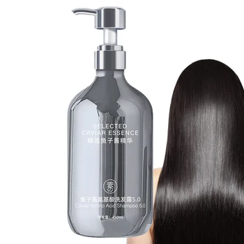Shampoo ai aminoacidi da 450 ml Shampoo per capelli al caviale d'altura Shampoo per l'ispessimento dei capelli Shampoo per la crescita dei capelli profumato a lunga durata