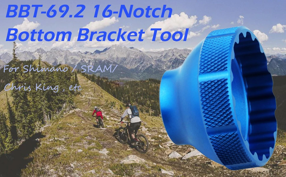Description Picture 2 of item16-Notch Bottom Bracket Removal Tool BBT-69.2 Slot Bottom Support Tool Compatible with Shimano, SRAM, Chris King,,etc