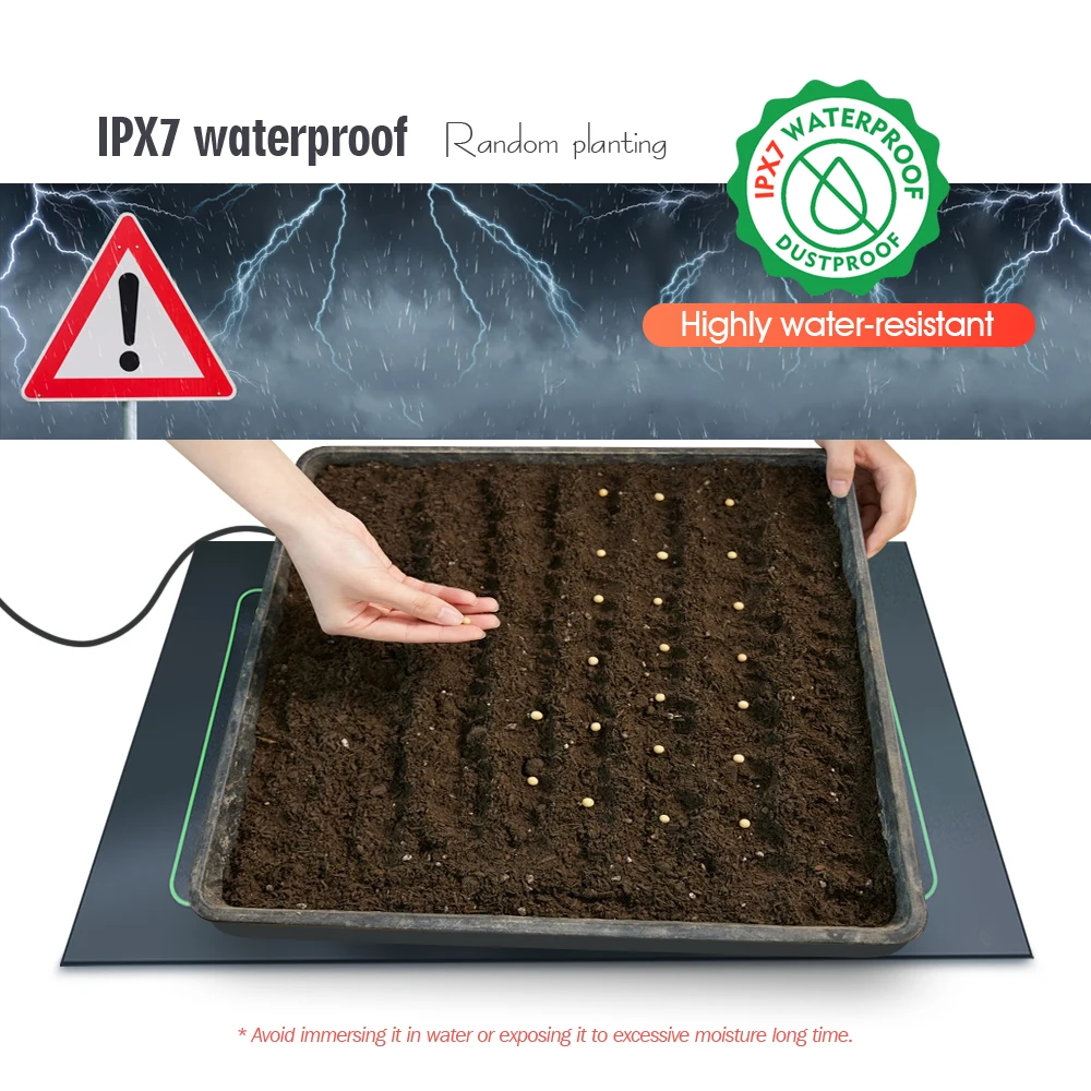 Seedling Heating Mat Digital Thermostat Even Heat Distribution Plants Seed Germination Indoor Gardens Pad