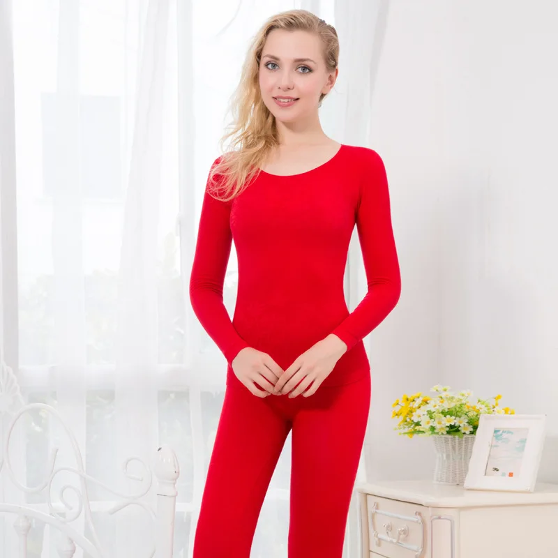 

New Winter Women's Thermal Underwear Plus Velvet Warm Thermal Shirt Women