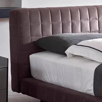 Décoration de chambre à coucher moderne pour couples, lits doubles, tête de lit à dossier souple, design nordique, cadre de lit king size, meubles de chambre à coucher 4
