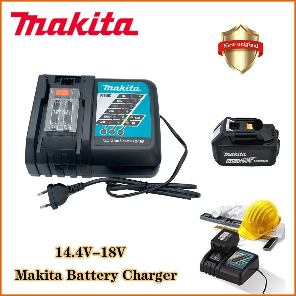 

Makita Original DC18RC Battery Charger Makita 3A 6A 14.4V 18V Bl1830 Bl1430 BL1860 BL1890 Tool Power Charger Usb 18VRC
