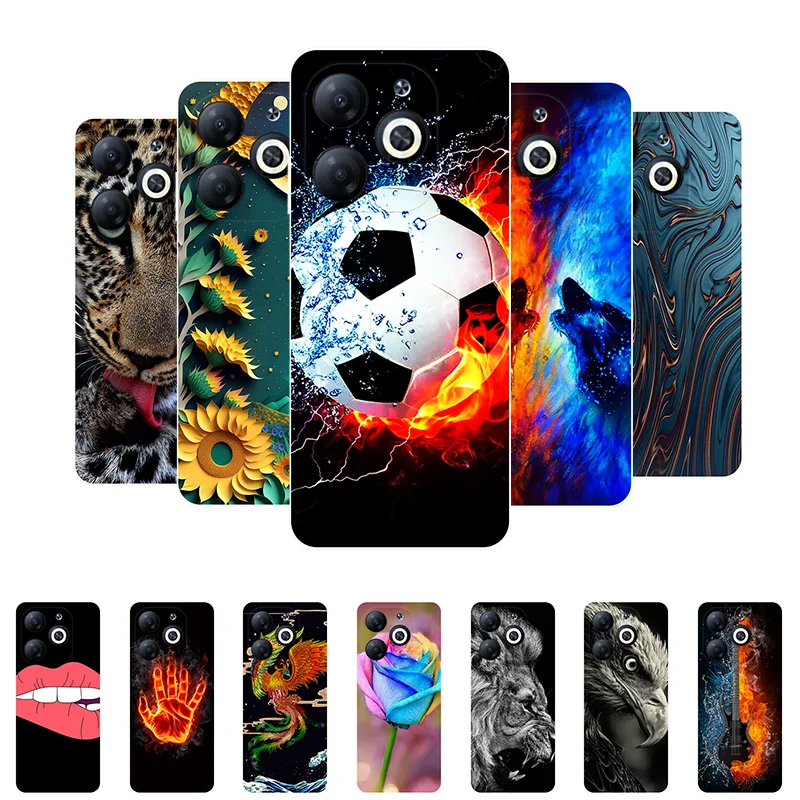 Per Infinix Smart 8 Case Football Custodie Posteriori In Silicone Morbido Per Infinix Smart 8 X6525 Cover Per Telefono Smart8 Etui Fundas