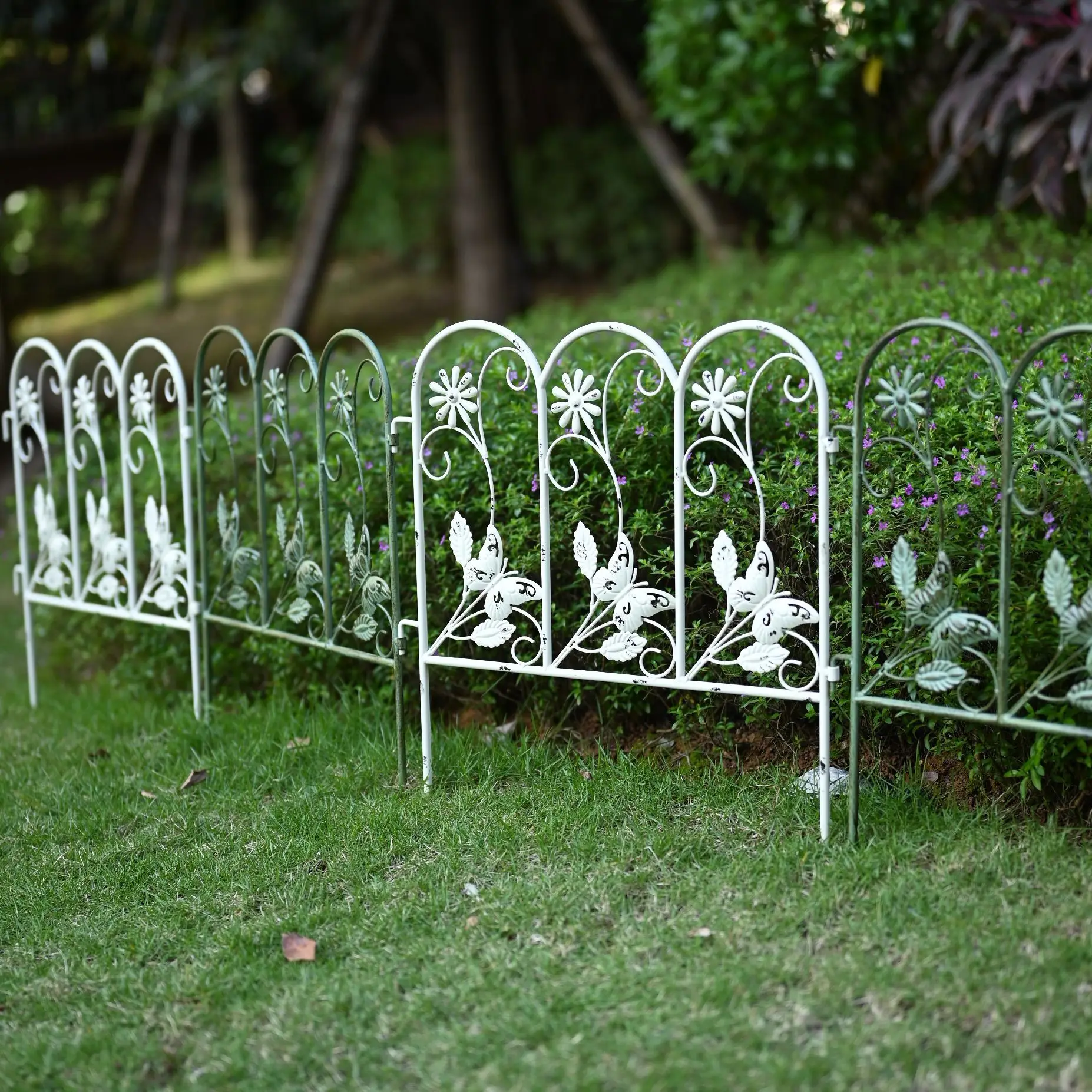 Iron Garden Panel Fence With Butterfly Design 팰리세이드 Plant Trellis - Fencing, Trellis and Gates