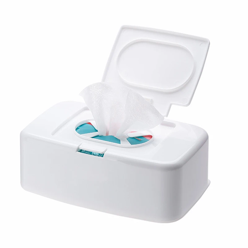 Dry Wet Tissue Box Wipes Storage Case Napkin Dispenser Paper Baby Wipes Napkin Storage Box Holder Container Tissue Holder