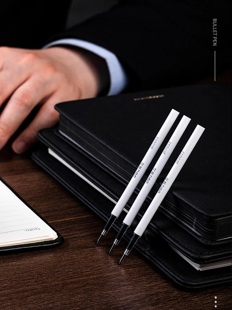 3PCS/BOX Deli S210 0.5mm Bullet Head Neutral Pen Core Gel Pen Refill Black Color 99mm Pen Refill Fit Deli S99 Gel Pen 6