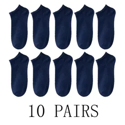 Pack of 5/10 Unisex Comfort - Fit Ankle Socks, Breathable & Lightweight for Everyday Use (10pairs Blue)