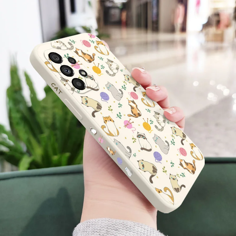 Charming Cat Pattern Protective Phone Case