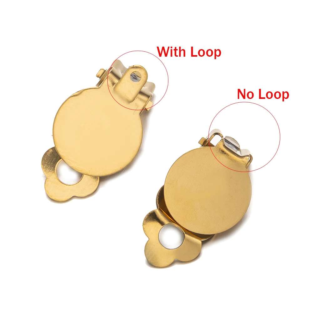 Stainless Steel Clip-On Earring Converter Set for DIY Jewelry Making, 10-Pack