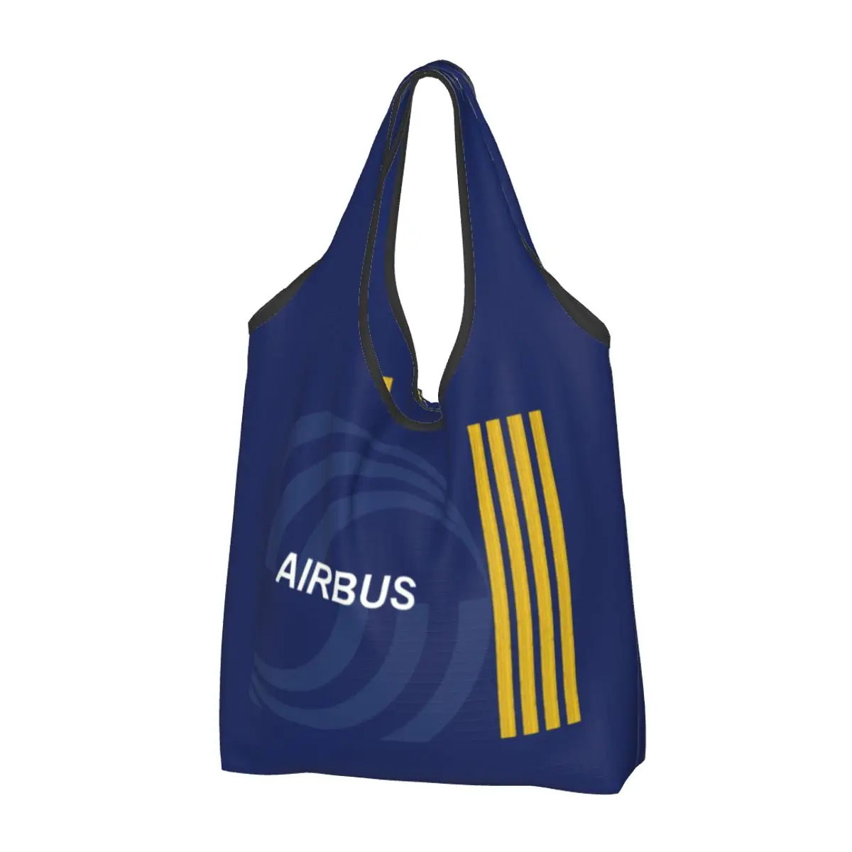 

Airbus Fighter Pilot Grocery Shopping Bag Fashion Shopper Shoulder Tote Bag Big Capacity Portable Aviation Airplane Handbag