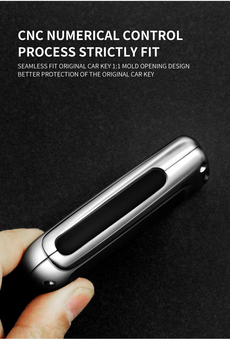 Custodia per chiave auto in pelle metallica Shell per Toyota Hilux Fortuner Land Cruiser 200 Camry Sienna RAV4 Previa Highlander Protector - S886082a136d54b3ba934c50cd94e47a46