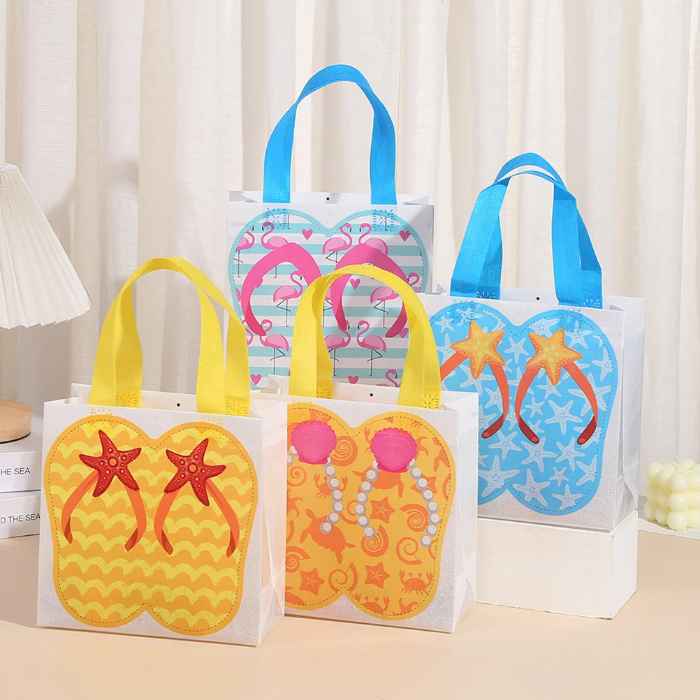 

12 Pcs Non Woven Tote Bag Party Candy Bags Non-woven Handheld Summer Giftbags Favor Small Fabric The