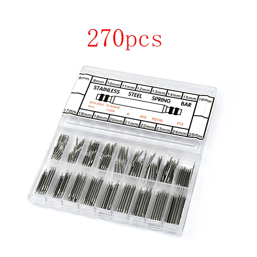 Deluxe Stainless Steel Watch Repair Spring Bar Kit - Premium Seamless Bars with Durable Storage Case