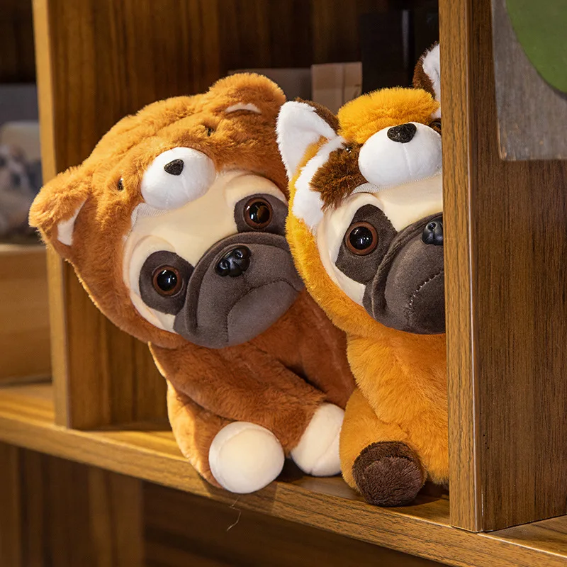 Cuscino Peluche Cane Carlino 55 Cm - Morbido Giocattolo Per Bambini, Regalo Carino Per Compleanno E San Valentino