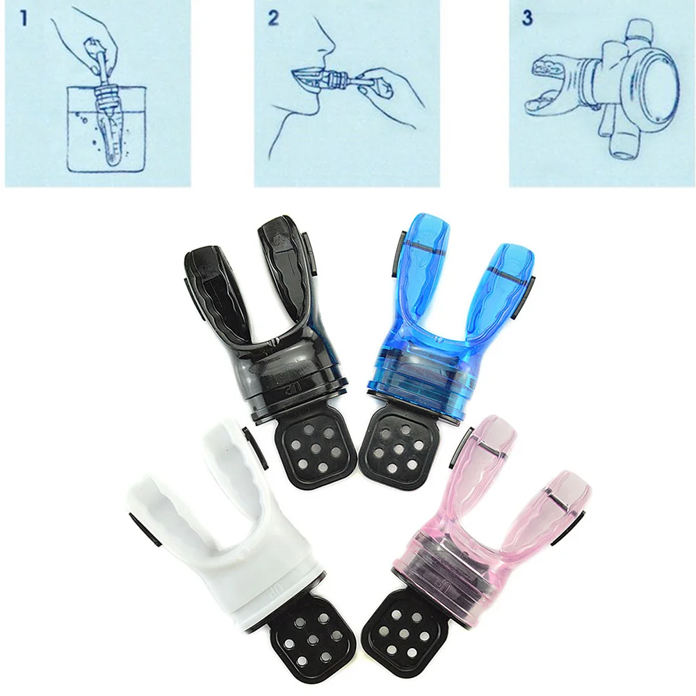 Diving Snorkel Swimmers Snorkel Swimming Snorkel Scuba Diving Mouthpiece Non-Toxic Snorkel Regulator Mouthpiece Breathing Tube Silicone Accessories