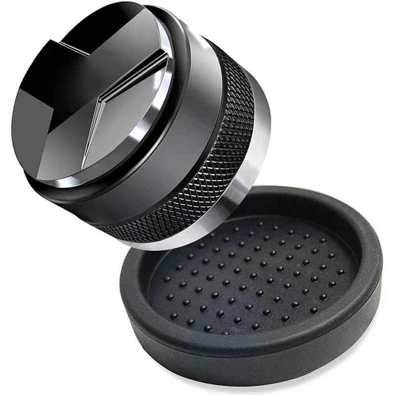 51mm Coffee Distributor & Tamper,51mm for Delonghi Dedica Portafilter with Silicone Tamper Mat