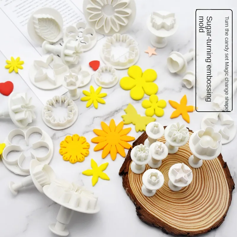 

Premium Set of 33 Garden Baking Molds and Cookie Cutters - Made from Durable PP Material for Endless Baking Fun