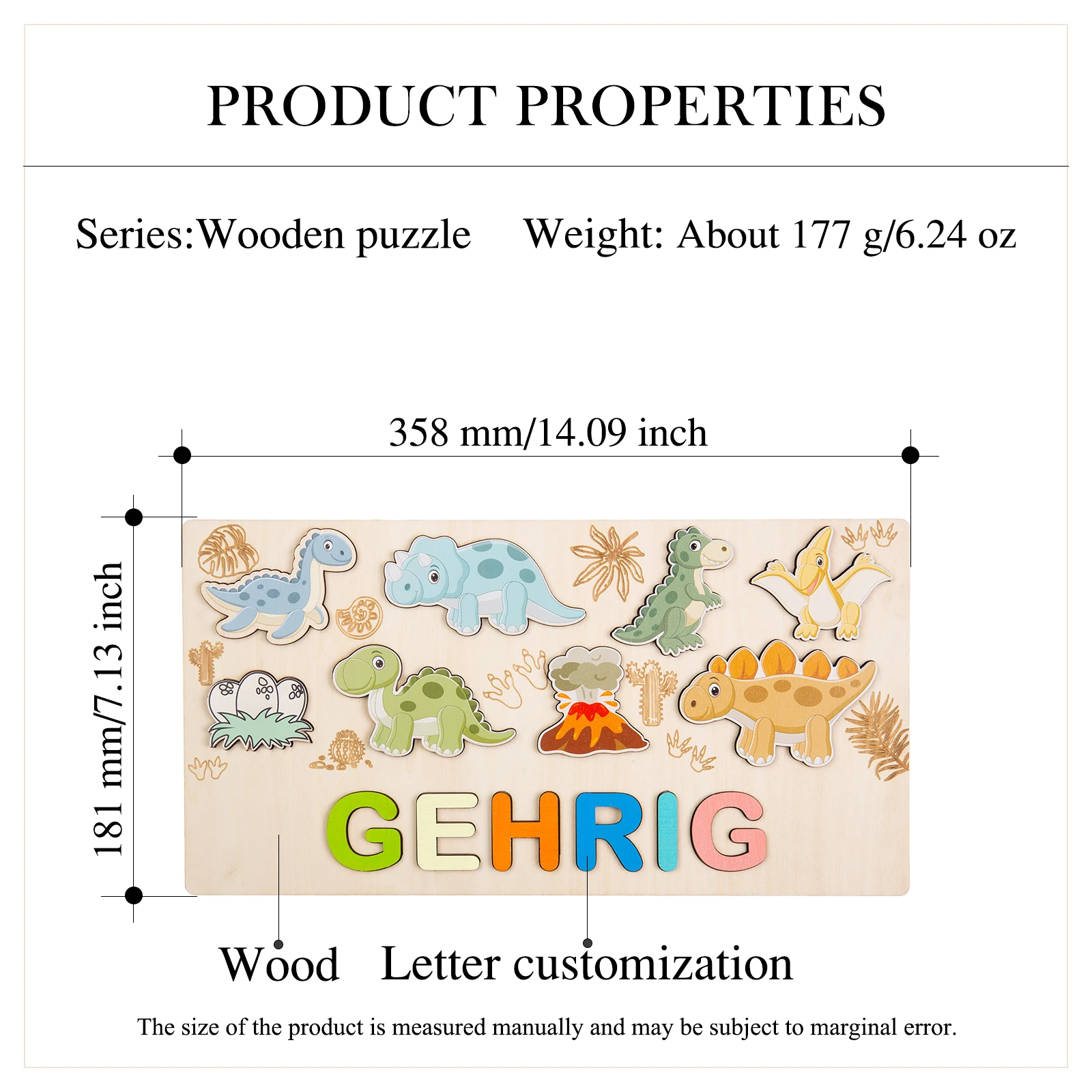 Dinosaur Adventure Personalized Name Puzzle 3 | Dinosaur Adventure Personalized Name Puzzle 9