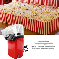 Electric Popcorn Machine Electric Popcorn Maker Detachable Efficient Small Hot Air Popcorn Machine for Home Party US Plug 110V 2