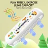 Children's Toy Cartoon Crab Mini Harmonica with Led Light Mouth Organ Baby Early Education Musical Instrument Toys for Kids Gift 4