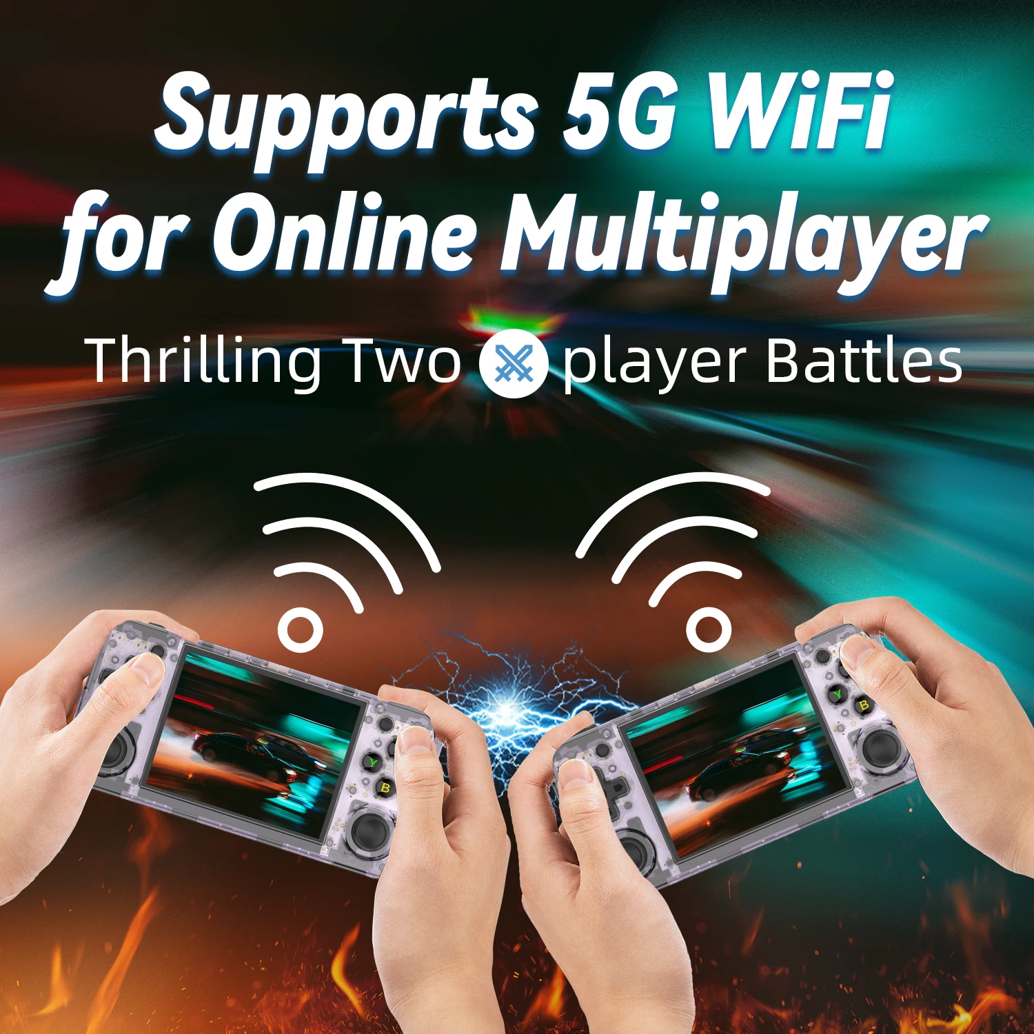 ANBERNIC RG35XX H Handheld Game Console Linux H700 Retro Video Player Support Wireless Wired Controller 5G WIFI HD M I TV Output