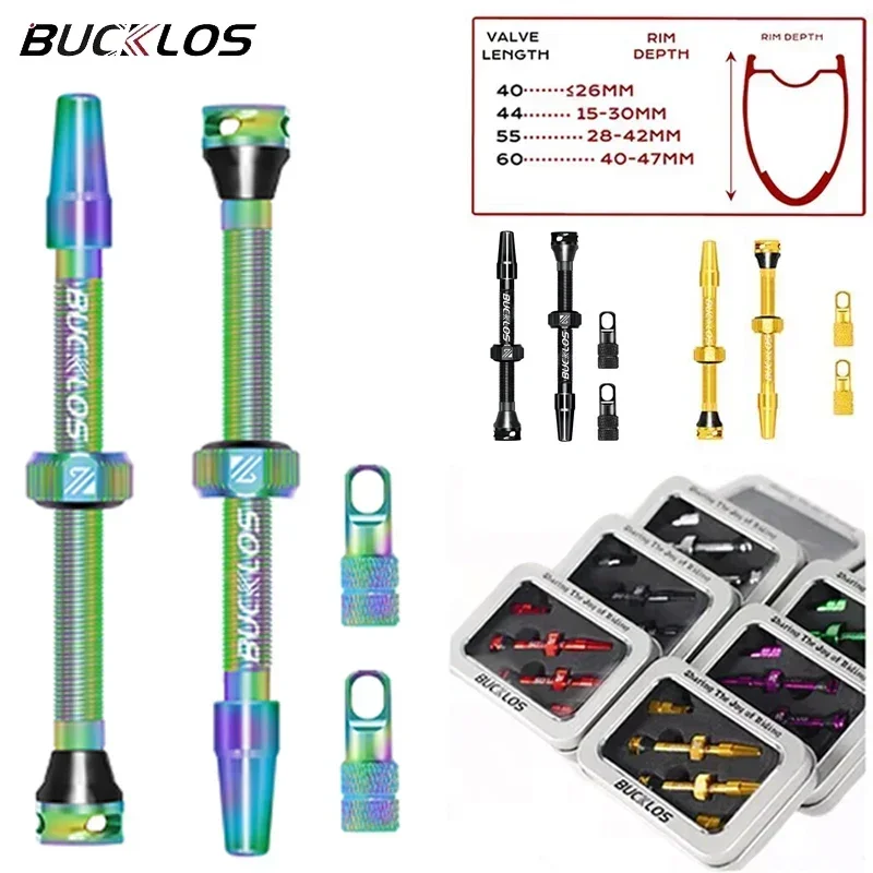 Road MTB Tubeless Tire Presta Valve 40/60mm F/V Air Valve Stem Core Removable Tubeless Bike CNC Aluminum 44 55mm bicycle tubeless valve bicycle valve bicycle air valve air tyre valve stem