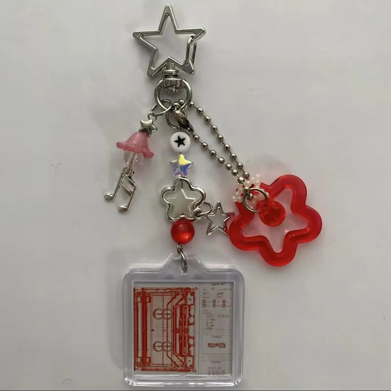 Handmade wave to earth beaded keychain star fairy core keychain