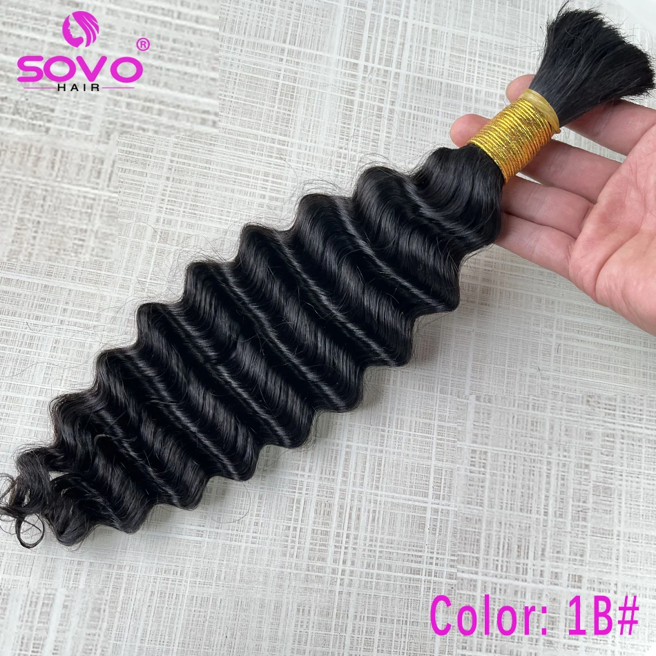 Deep Wave Human Hair Bulk For Braiding No Weft Unprocessed 100 Natural Hair Extensions Crochet Braids Brazilian Loose Deep Curly