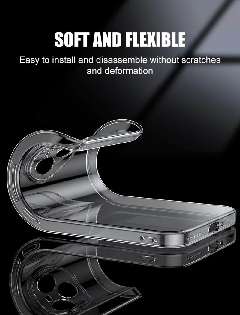 Ultra Thin Silicone Soft Case - Clear Shockproof Back Cover Shell