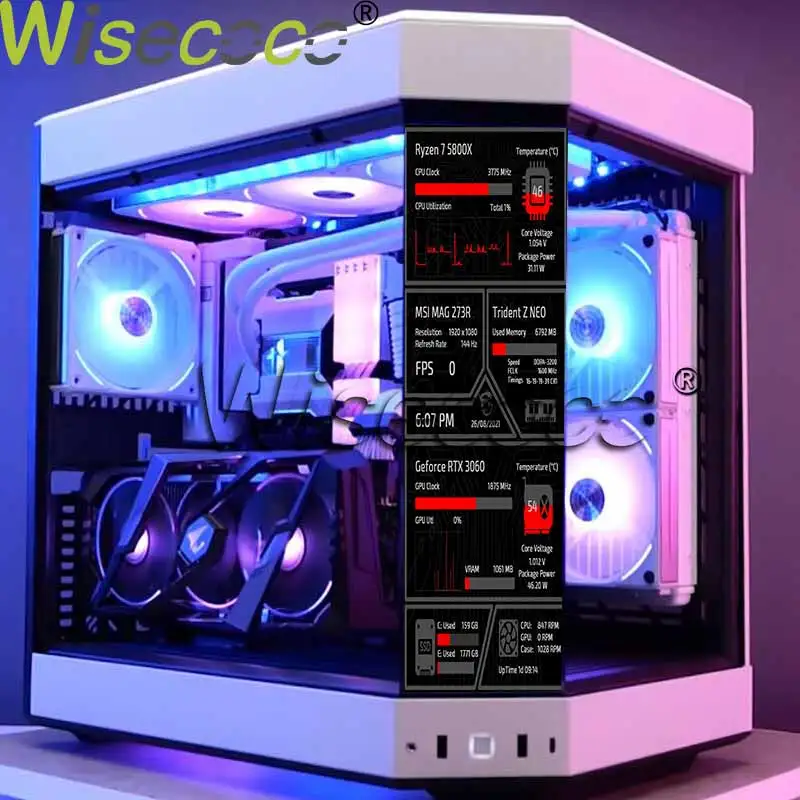 Für DIY Hyte Y60 Computer gehäuse 12,6 Zoll lange Streifen Bildschirm LCDDisplay NV126B5MN41