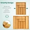Bamboo Expandable Kitchen Drawer Storage Box Fork Tableware Knife Tableware Retractable Partitioned Organizing Box, 3