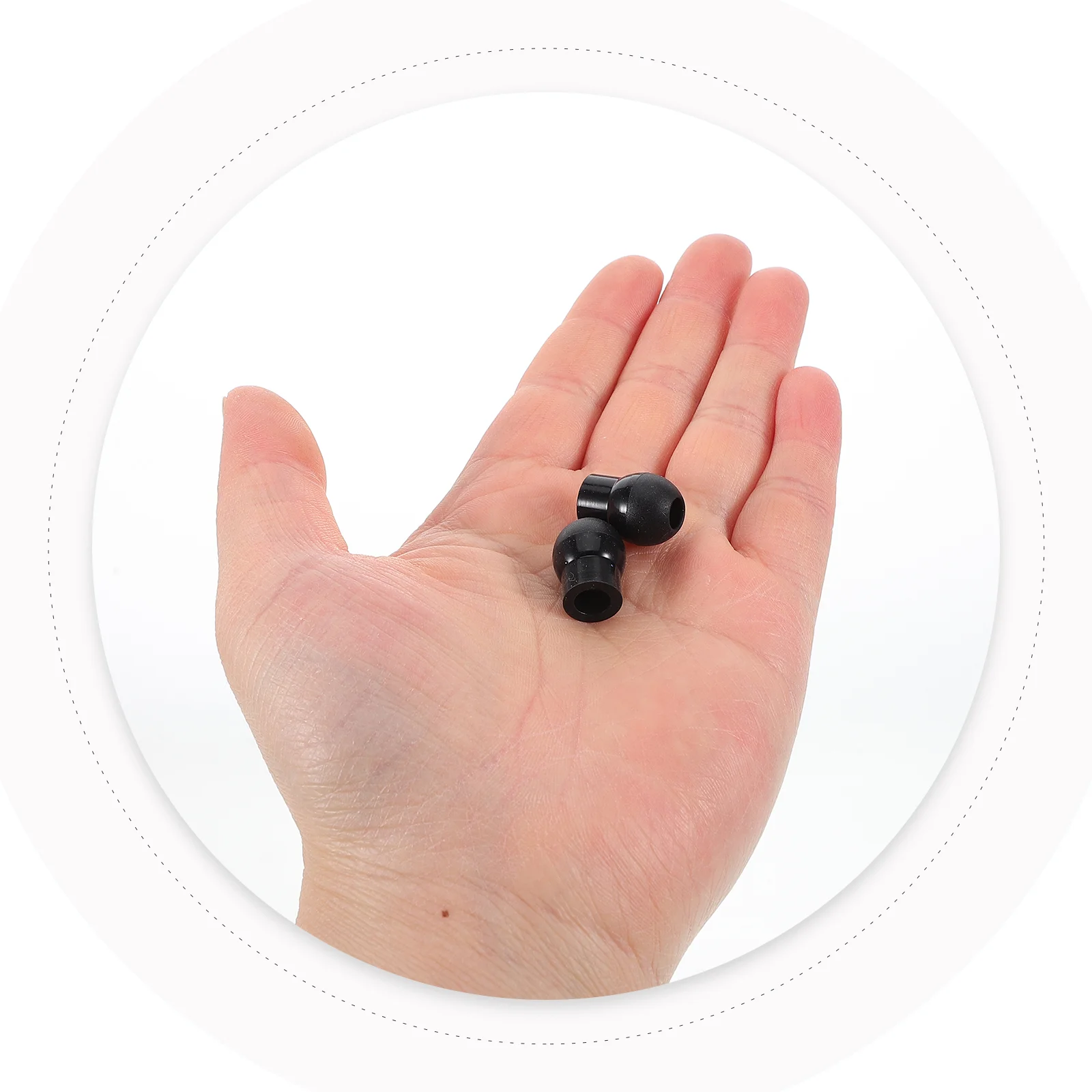 2 Pcs Stethoscope Earplugs Soft Silicone Replacement Parts Universal Buds Medical Health Care Black Listening Equipment Hearing