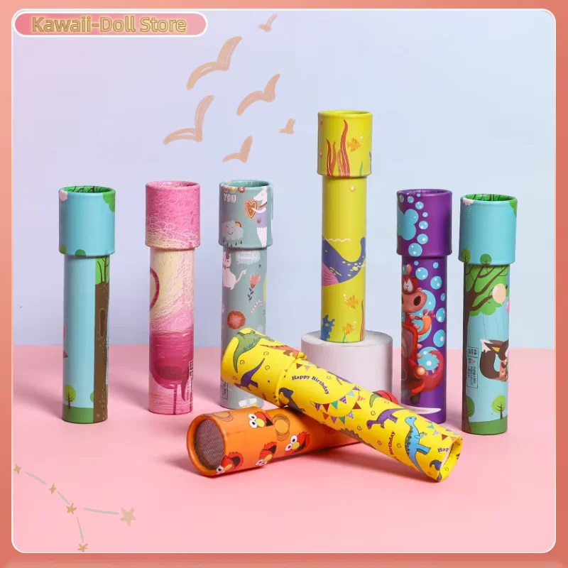 Kaleidoscope Children's Toy Rotating Science Paper Props Cartoon Classic Party Birthday Retro Gift