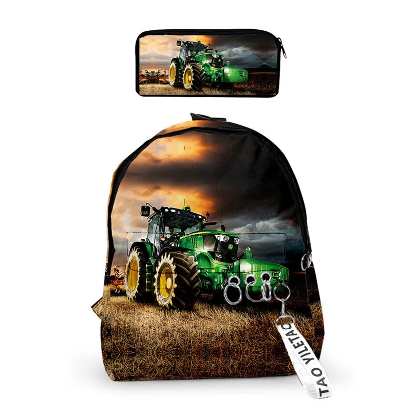 

Tractor Pattern Backpacks For Kids Cartoon Printed School Bags Boys Girls Primary Schoolbag Students Backpacks Gifts