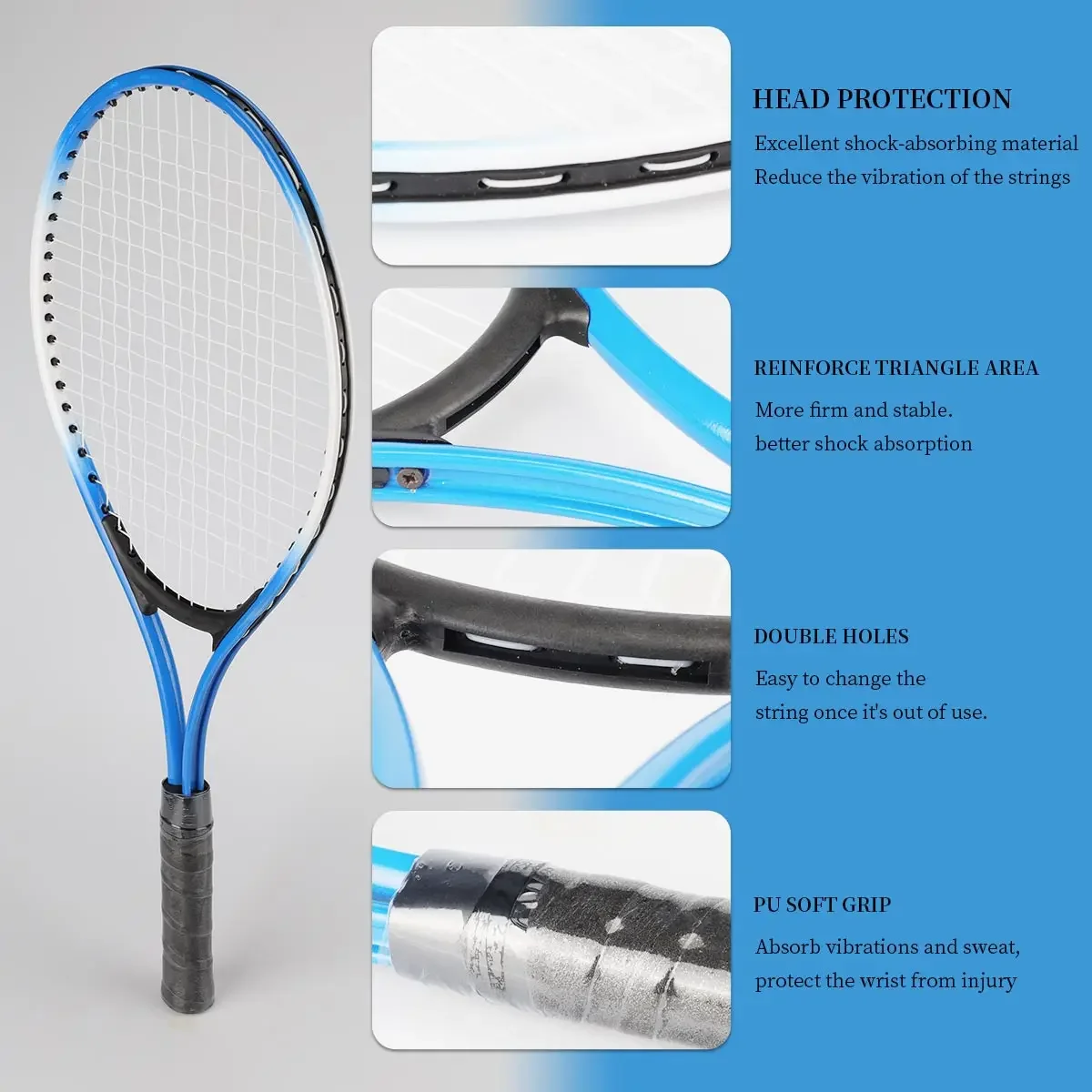 2pcs Tennis Rackets Included Tennis Bag And Sports Exercise Racquet Set Youth Games Outdoor,Suitable for Beginner