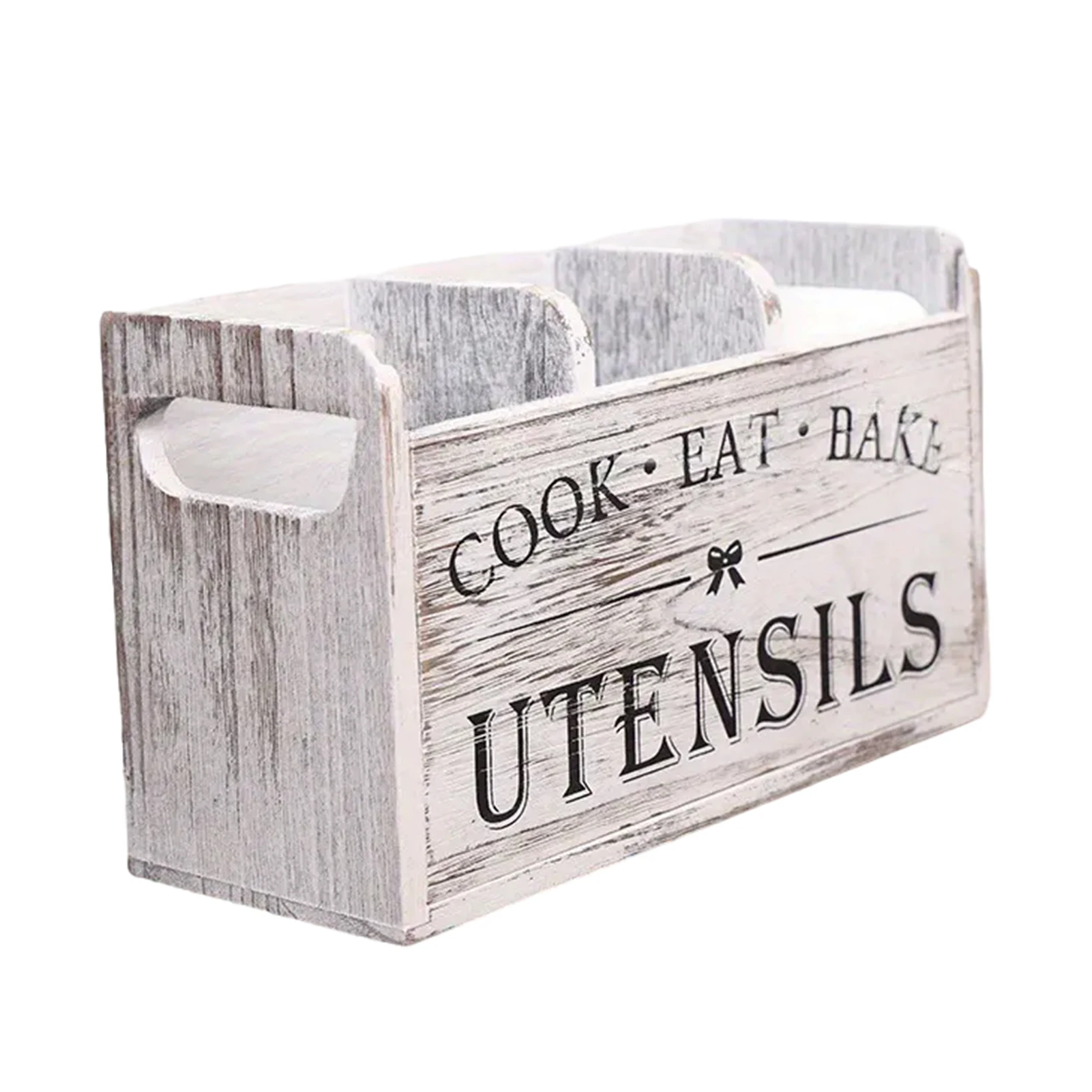 Wooden Storage Rack For Baking Utensils Move Around Countertops With Ease For Kitchen Hopsticks Spoon Storage Box Widely Used 2