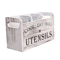 Wooden Storage Rack For Baking Utensils Move Around Countertops With Ease For Kitchen Hopsticks Spoon Storage Box Widely Used 2