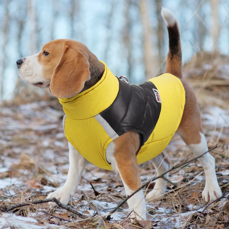 Dog Clothes Padded Winter Waterproof Pet Vest Zipper Jacket For Small Medium Large Dogs Pug Chihuahua French Bulldog