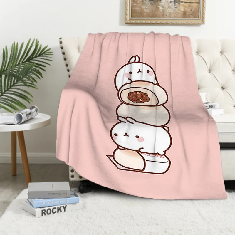 

Molang Blanket Double Bed Comforter Sofa Blankets and Bedspreads Furry Winter Bedspread the Knee Warm Baby & Throws Camping Home