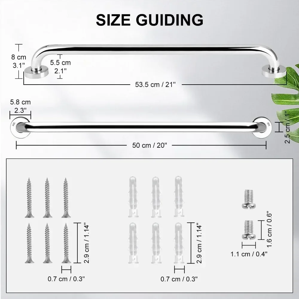 Stainless Steel Shower Safety Grab Bar image 2