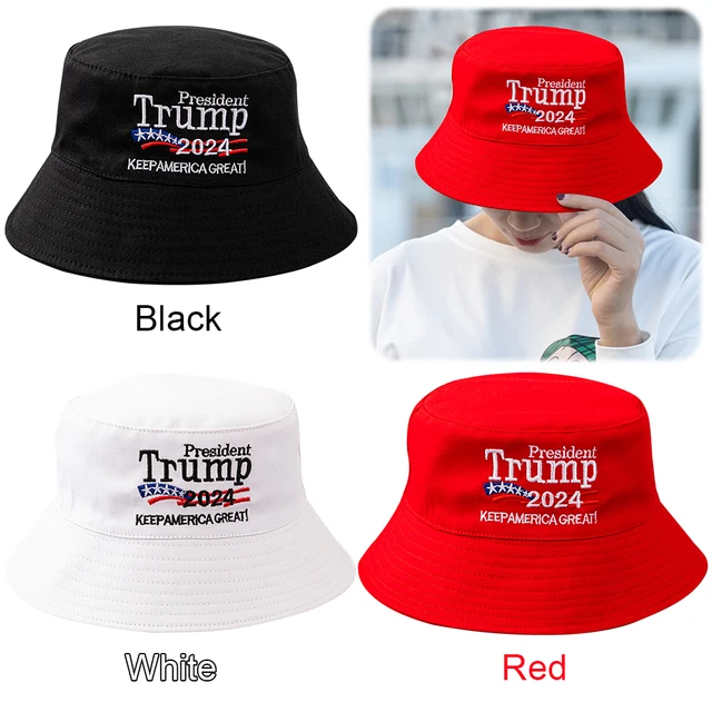 Trump 2024 Bucket Hat Keep America Great Embroidered Bucket Cap Breathable Outdoor Fishing Cap Fisherman Hat for Men Women 1