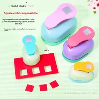 Random Color Square Punch Handmade Crafts and Scrapbooking Tool for Kids Scrapbooking Card Paper Label DIY Photo Gift Card 5